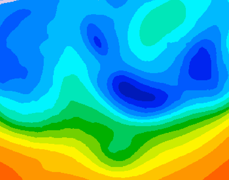 GDPS 500 millibar geopotential height 120 hour forecast chart for Canada based on 2025/11/02 1200Z data