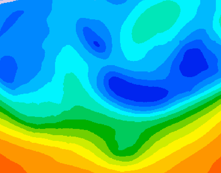 GDPS 500 millibar geopotential height 126 hour forecast chart for Canada based on 2025/11/02 1200Z data