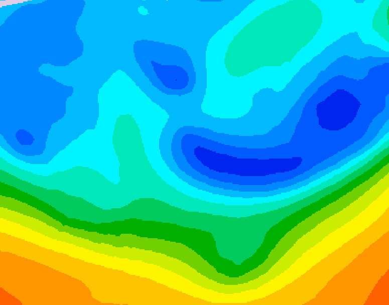 GDPS 500 millibar geopotential height 132 hour forecast chart for Canada based on 2025/11/02 1200Z data