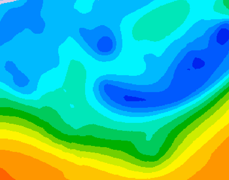 GDPS 500 millibar geopotential height 138 hour forecast chart for Canada based on 2025/11/02 1200Z data