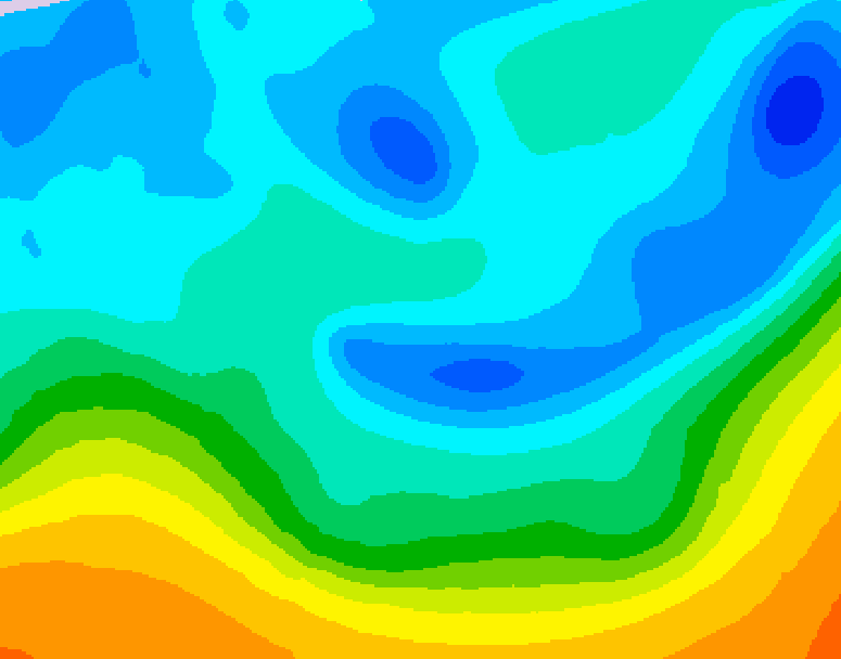 GDPS 500 millibar geopotential height 150 hour forecast chart for Canada based on 2025/11/02 1200Z data