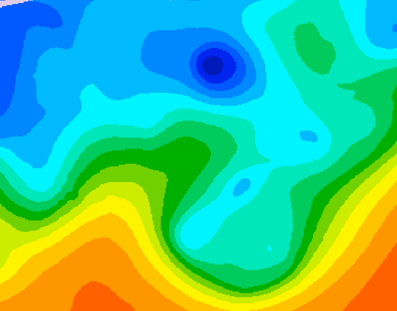 GDPS 500 millibar geopotential height 186 hour forecast chart for Canada based on 2025/11/02 1200Z data