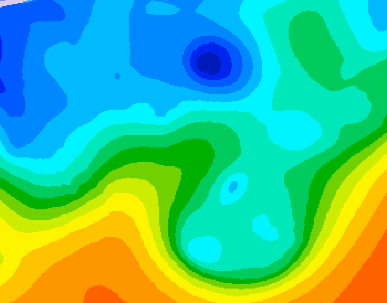 GDPS 500 millibar geopotential height 192 hour forecast chart for Canada based on 2025/11/02 1200Z data