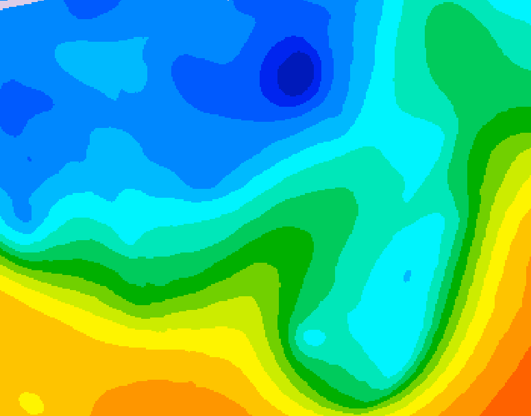 GDPS 500 millibar geopotential height 216 hour forecast chart for Canada based on 2025/11/02 1200Z data