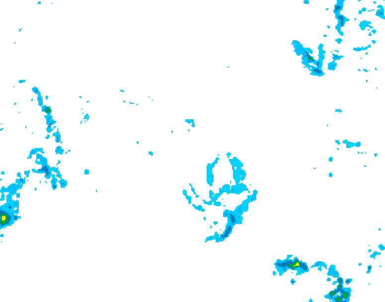 GDPS precipitation 018 hour forecast chart for Canada based on 2025/11/02 1200Z data