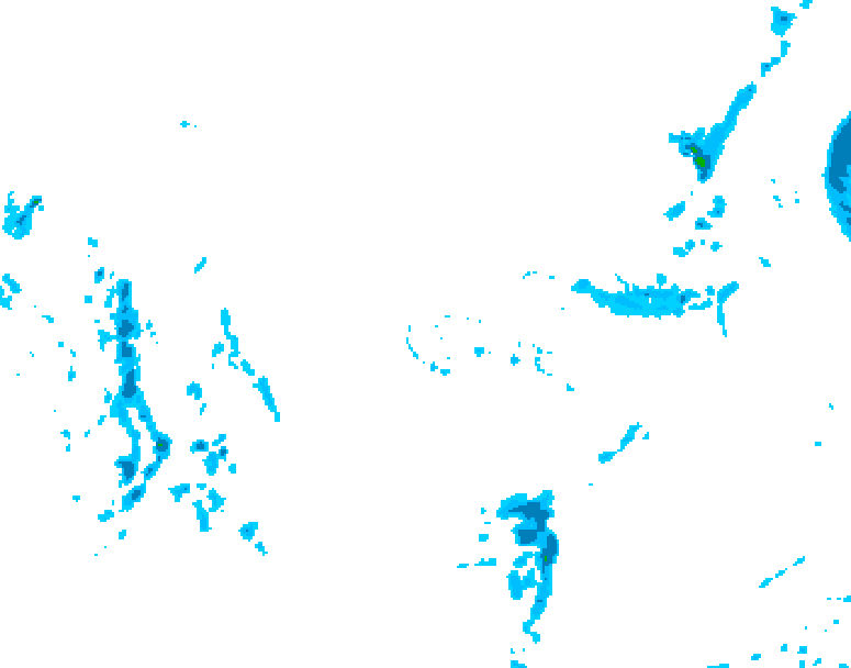 GDPS precipitation 126 hour forecast chart for Canada based on 2025/11/02 1200Z data