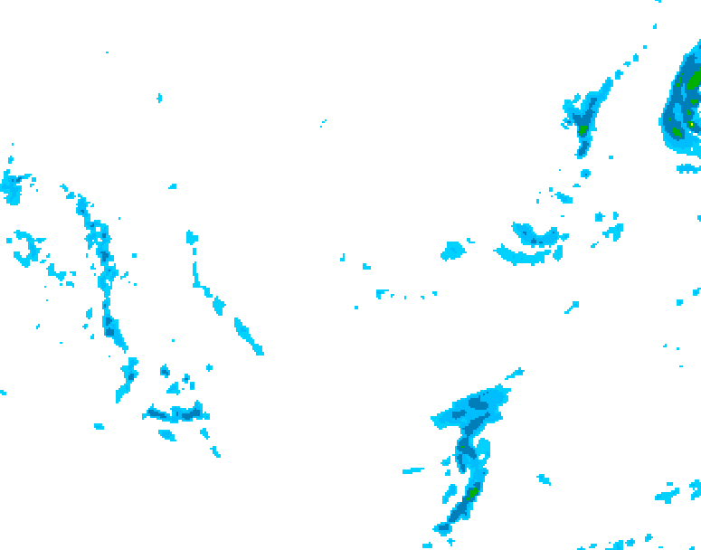 GDPS precipitation 132 hour forecast chart for Canada based on 2025/11/02 1200Z data