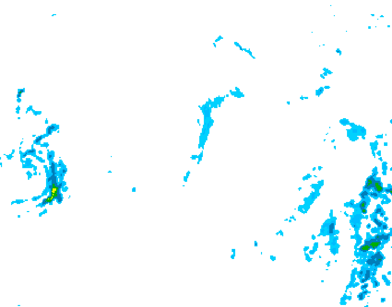 GDPS precipitation 222 hour forecast chart for Canada based on 2025/11/02 1200Z data