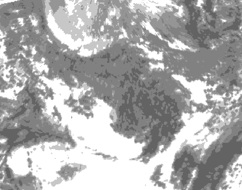 GDPS total cloud 036 hour forecast chart for Canada based on 2025/11/02 0000Z data