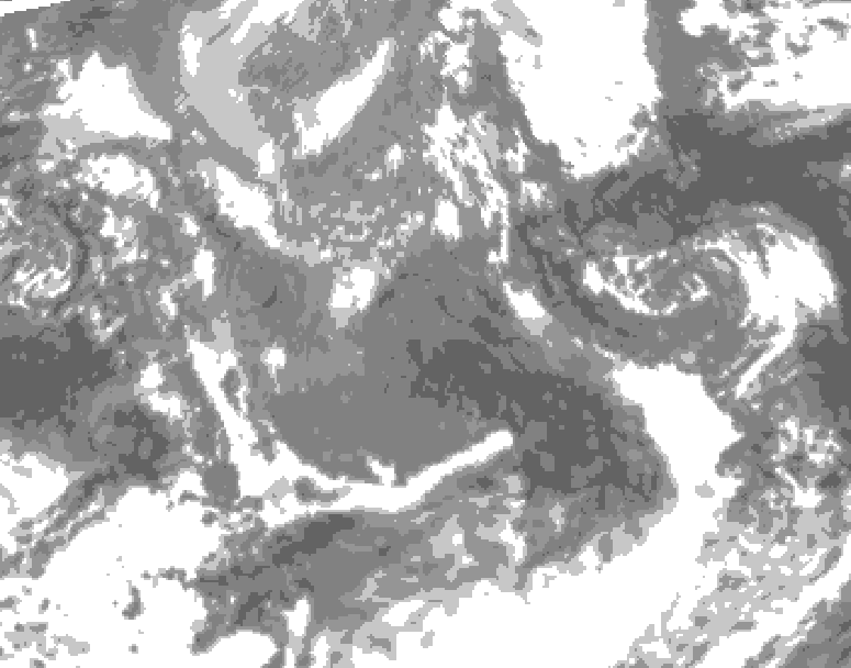 GDPS total cloud 234 hour forecast chart for Canada based on 2025/11/02 0000Z data