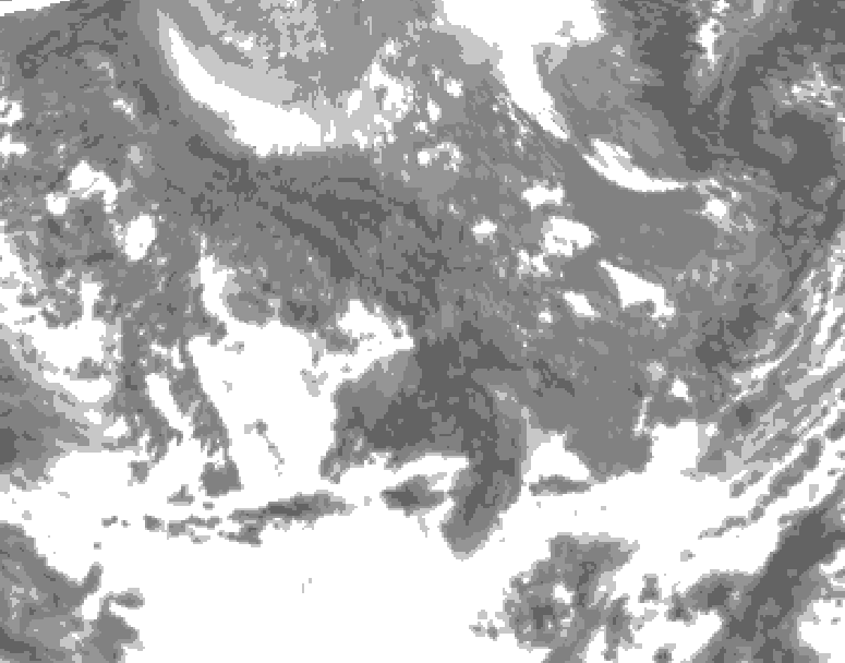 GDPS total cloud 006 hour forecast chart for Canada based on 2025/11/02 1200Z data