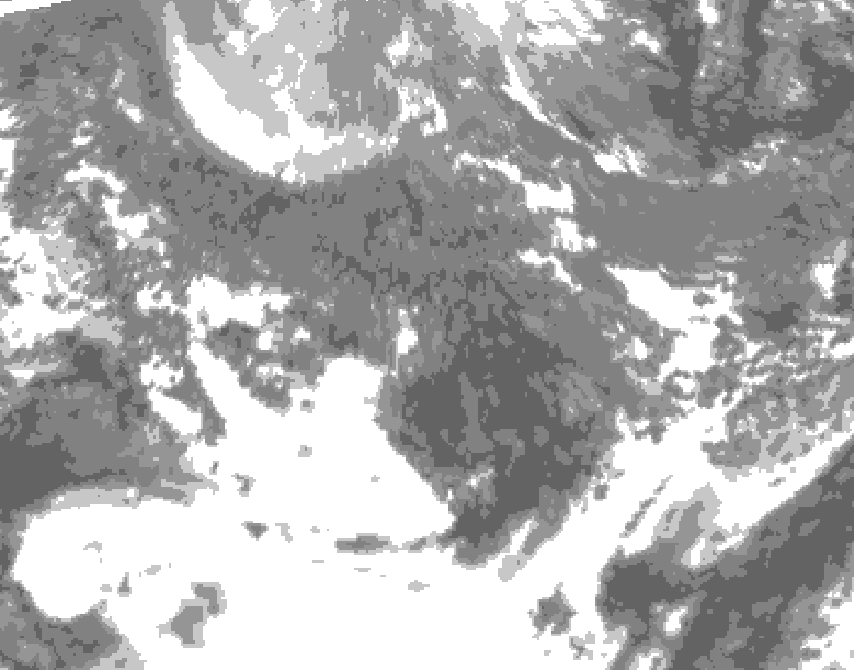 GDPS total cloud 018 hour forecast chart for Canada based on 2025/11/02 1200Z data
