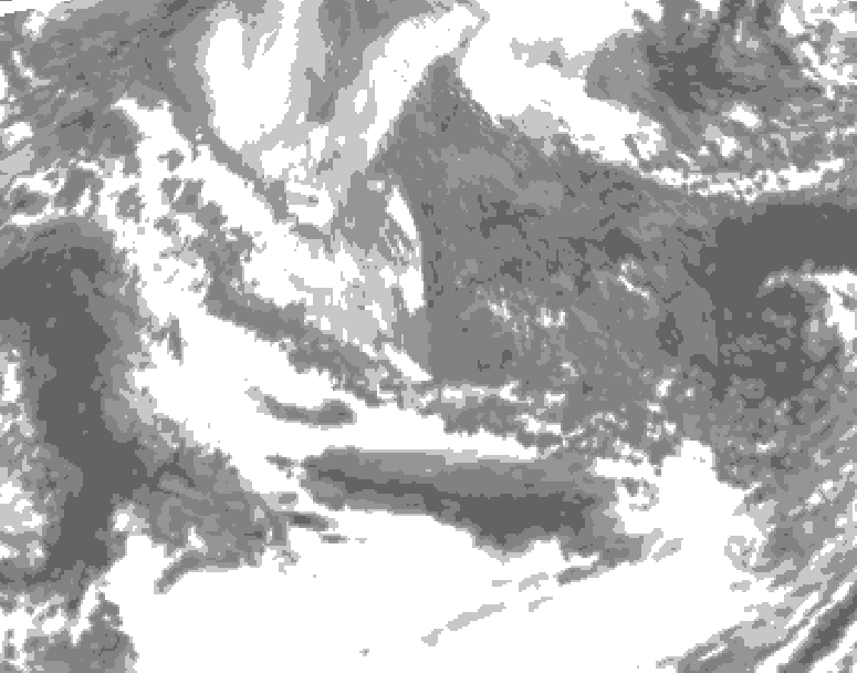 GDPS total cloud 066 hour forecast chart for Canada based on 2025/11/02 1200Z data