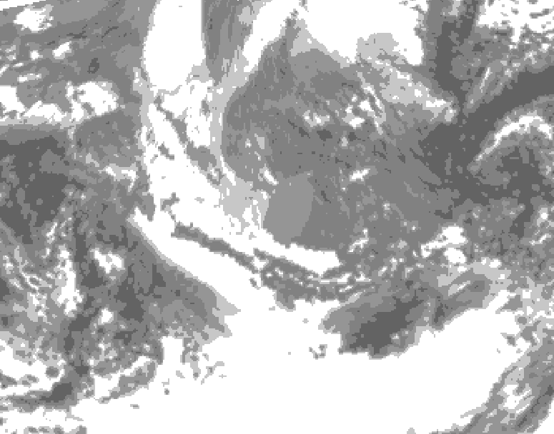 GDPS total cloud 084 hour forecast chart for Canada based on 2025/11/02 1200Z data