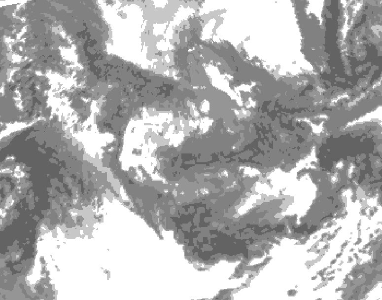 GDPS total cloud 168 hour forecast chart for Canada based on 2025/11/02 1200Z data