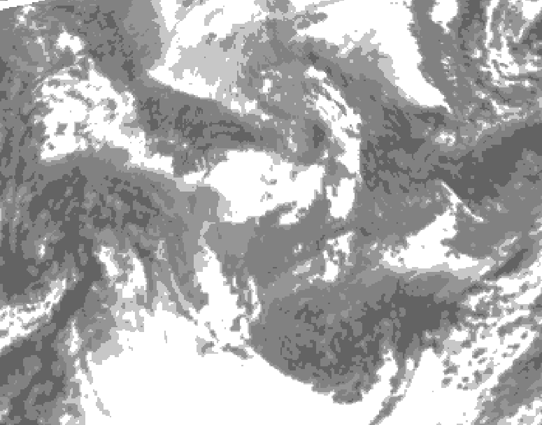 GDPS total cloud 186 hour forecast chart for Canada based on 2025/11/02 1200Z data