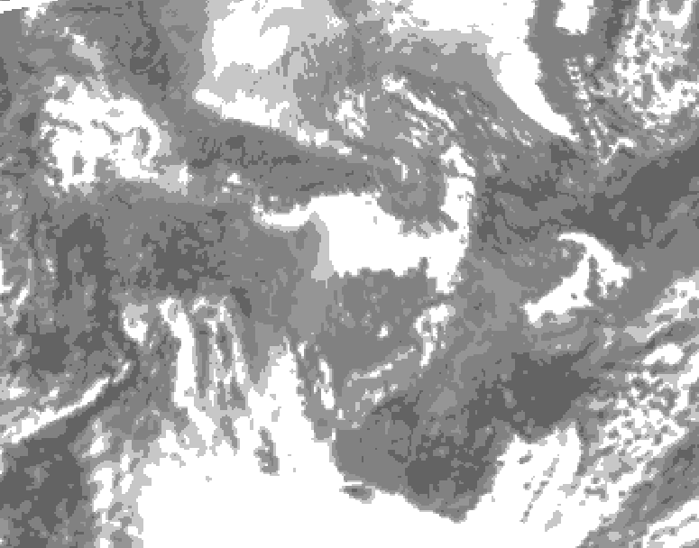 GDPS total cloud 192 hour forecast chart for Canada based on 2025/11/02 1200Z data