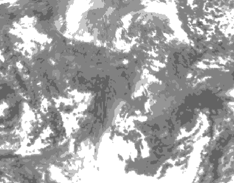 GDPS total cloud 210 hour forecast chart for Canada based on 2025/11/02 1200Z data