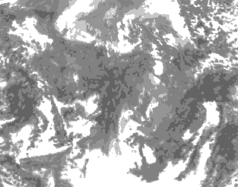 GDPS total cloud 216 hour forecast chart for Canada based on 2025/11/02 1200Z data