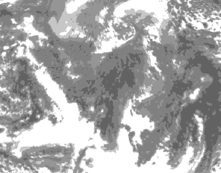 GDPS total cloud 228 hour forecast chart for Canada based on 2025/11/02 1200Z data