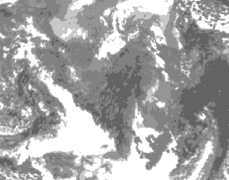 GDPS total cloud 234 hour forecast chart for Canada based on 2025/11/02 1200Z data