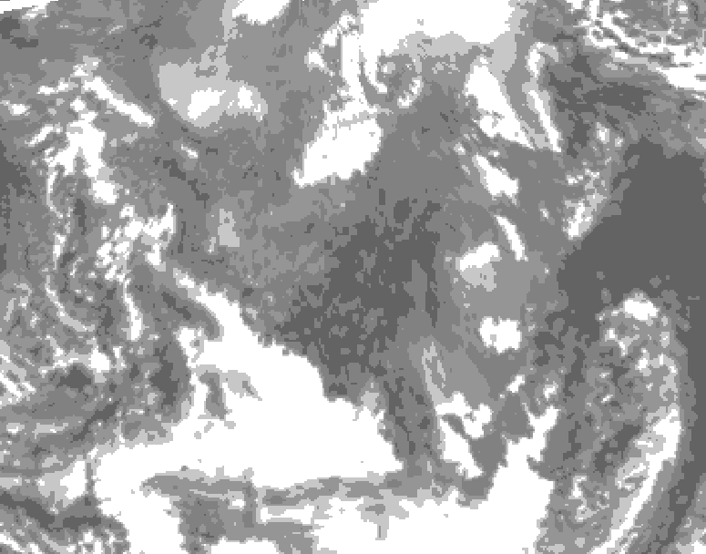 GDPS total cloud 240 hour forecast chart for Canada based on 2025/11/02 1200Z data