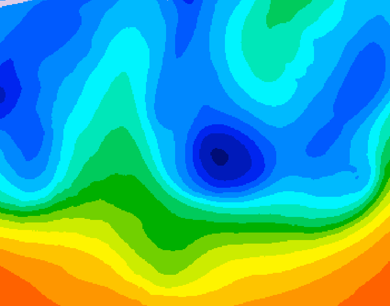 GDPS 500 millibar geopotential height 096 hour forecast chart for Canada based on 2025/11/03 0000Z data