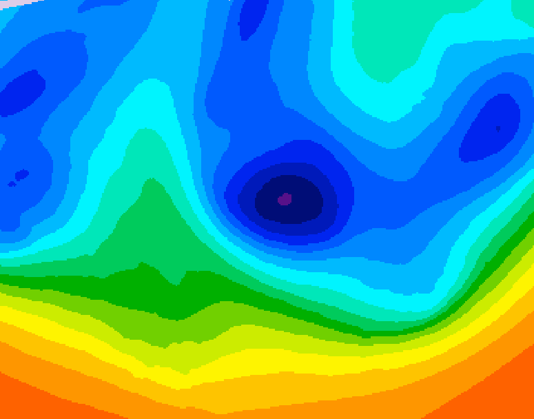 GDPS 500 millibar geopotential height 072 hour forecast chart for Canada based on 2025/11/03 1200Z data