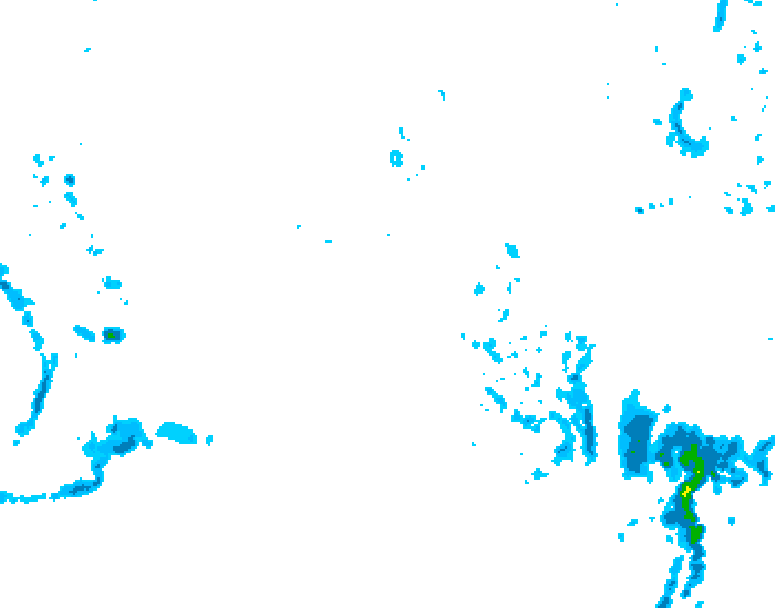 GDPS precipitation 012 hour forecast chart for Canada based on 2025/11/03 1200Z data