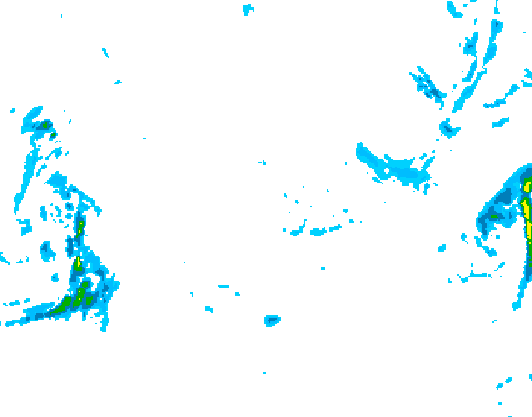 GDPS precipitation 084 hour forecast chart for Canada based on 2025/11/03 1200Z data