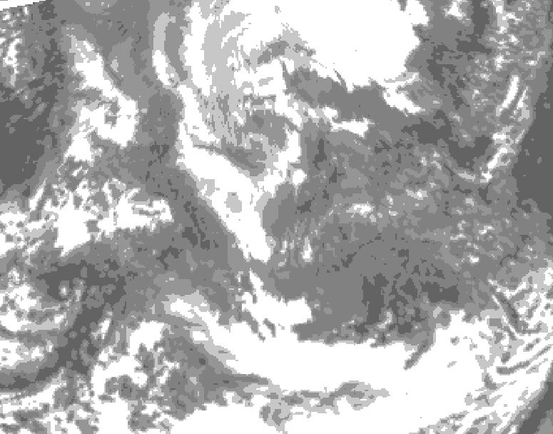 GDPS total cloud 234 hour forecast chart for Canada based on 2025/11/03 0000Z data
