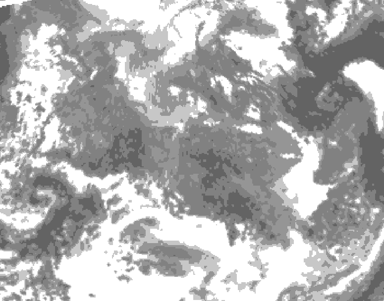 GDPS total cloud 222 hour forecast chart for Canada based on 2025/11/03 1200Z data