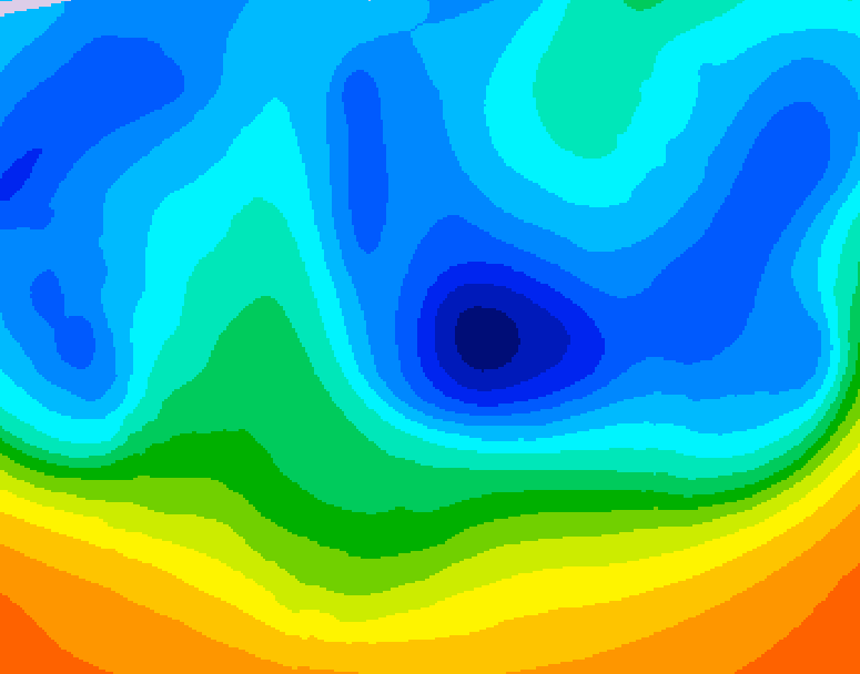 GDPS 500 millibar geopotential height 072 hour forecast chart for Canada based on 2025/11/04 0000Z data