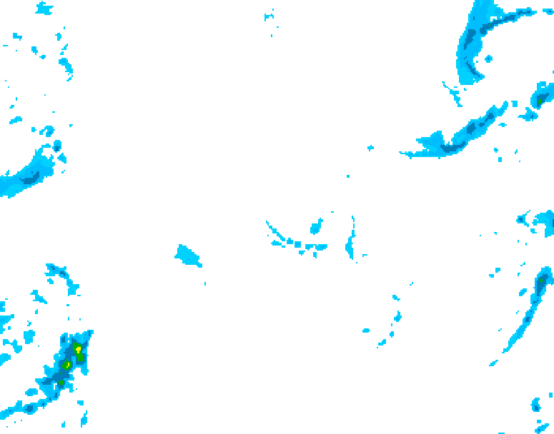 GDPS precipitation 222 hour forecast chart for Canada based on 2025/11/04 1200Z data