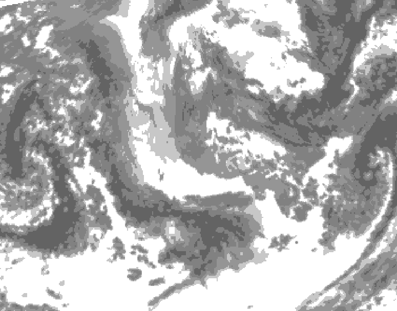 GDPS total cloud 072 hour forecast chart for Canada based on 2025/11/04 0000Z data