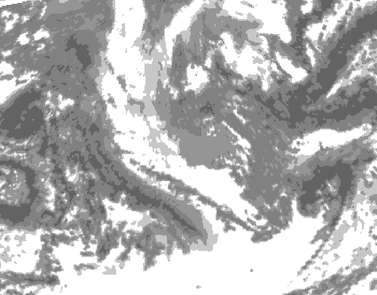 GDPS total cloud 048 hour forecast chart for Canada based on 2025/11/04 1200Z data