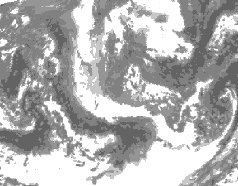 GDPS total cloud 060 hour forecast chart for Canada based on 2025/11/04 1200Z data