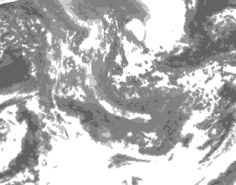 GDPS total cloud 222 hour forecast chart for Canada based on 2025/11/04 1200Z data