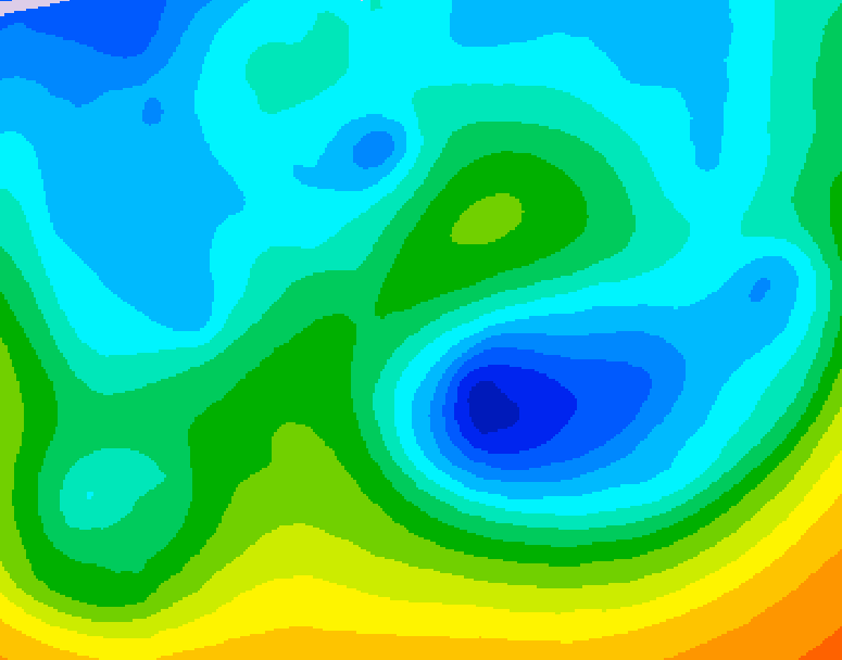 GDPS 500 millibar geopotential height 198 hour forecast chart for Canada based on 2025/11/05 1200Z data