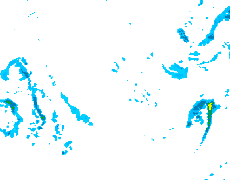GDPS precipitation 036 hour forecast chart for Canada based on 2025/11/05 0000Z data