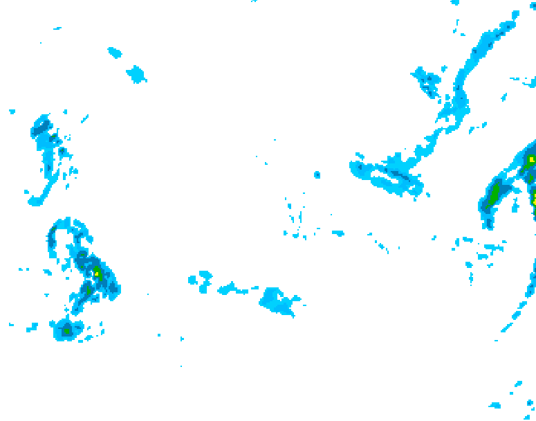 GDPS precipitation 036 hour forecast chart for Canada based on 2025/11/05 1200Z data
