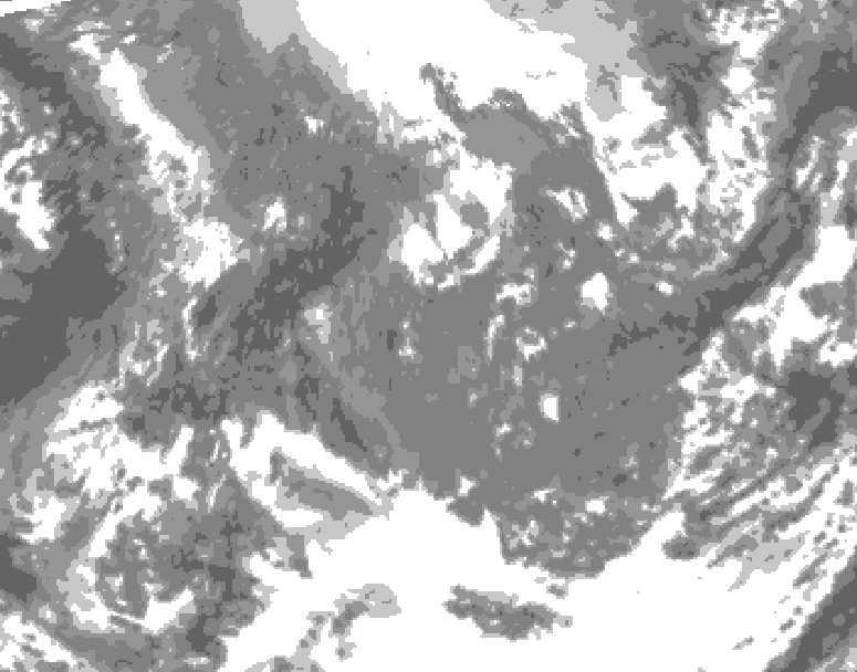 GDPS total cloud 234 hour forecast chart for Canada based on 2025/11/05 0000Z data