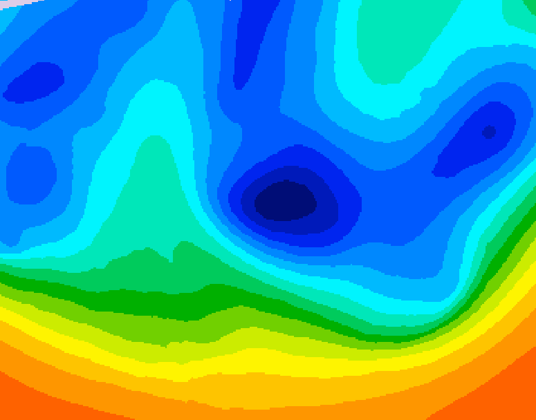 GDPS 500 millibar geopotential height 012 hour forecast chart for Canada based on 2025/11/06 0000Z data