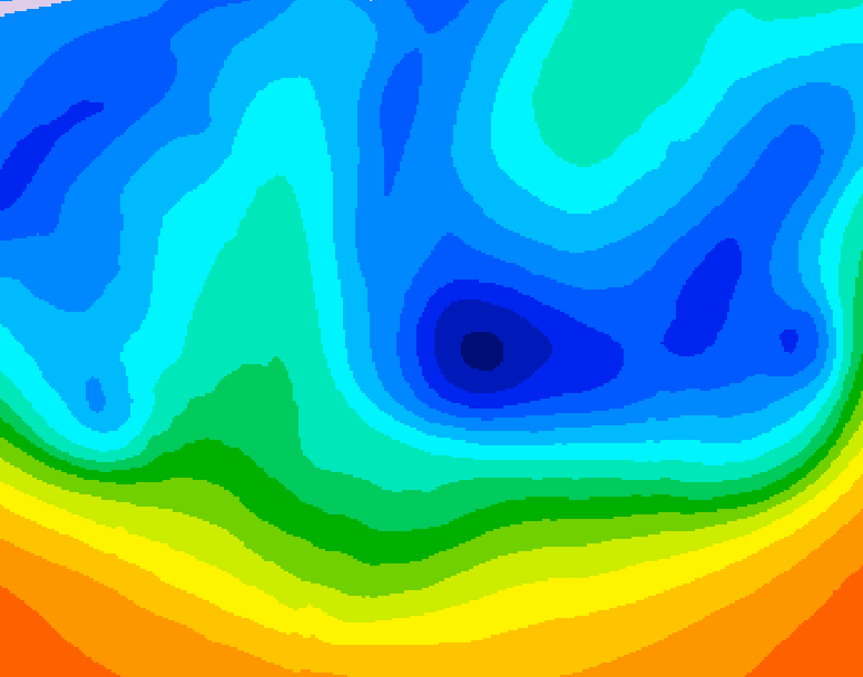 GDPS 500 millibar geopotential height 024 hour forecast chart for Canada based on 2025/11/06 0000Z data
