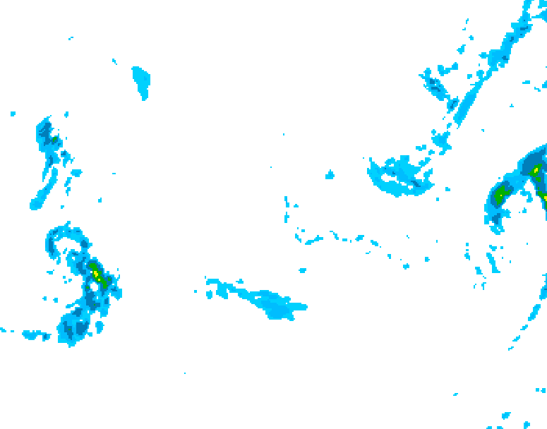 GDPS precipitation 012 hour forecast chart for Canada based on 2025/11/06 1200Z data