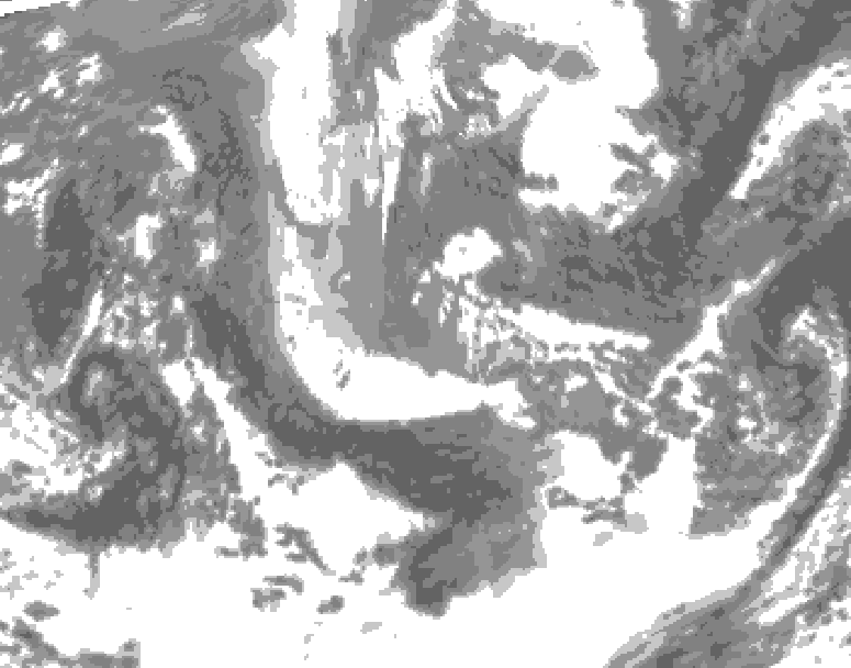 GDPS total cloud 024 hour forecast chart for Canada based on 2025/11/06 0000Z data