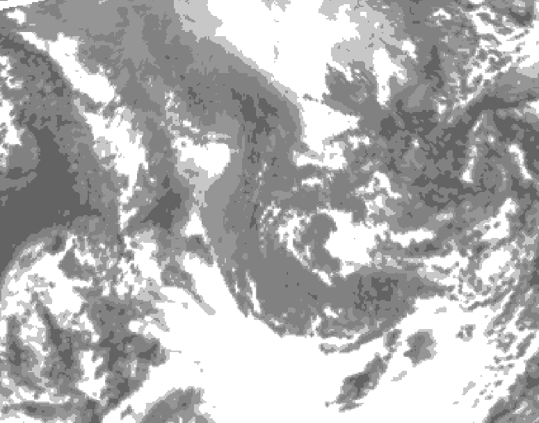GDPS total cloud 210 hour forecast chart for Canada based on 2025/11/06 0000Z data