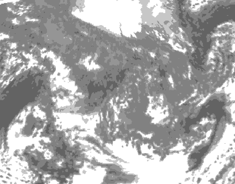 GDPS total cloud 234 hour forecast chart for Canada based on 2025/11/06 0000Z data