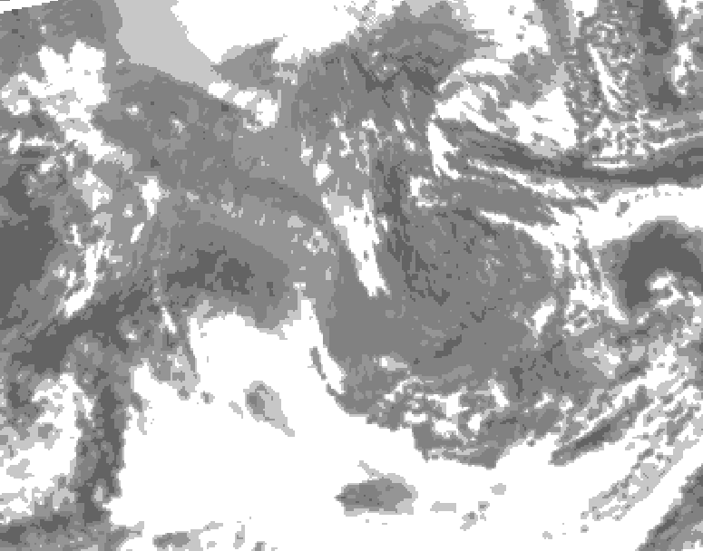 GDPS total cloud 174 hour forecast chart for Canada based on 2025/11/06 1200Z data