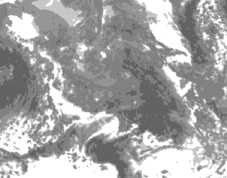 GDPS total cloud 228 hour forecast chart for Canada based on 2025/11/07 1200Z data